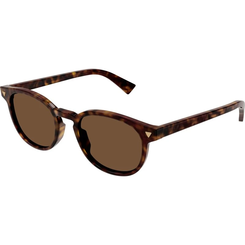 Bottega Veneta BV1253S 002 Lunettes de soleil Rondes en Acétate Havane