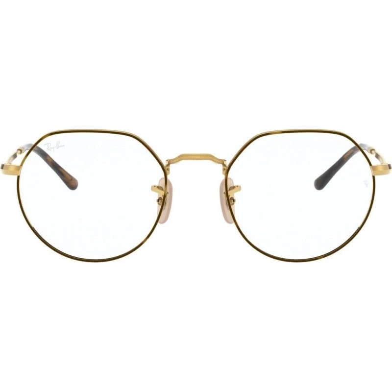 Ray-Ban Jack RX 6465 Lunettes de Vue Géométriques Havane 49mm