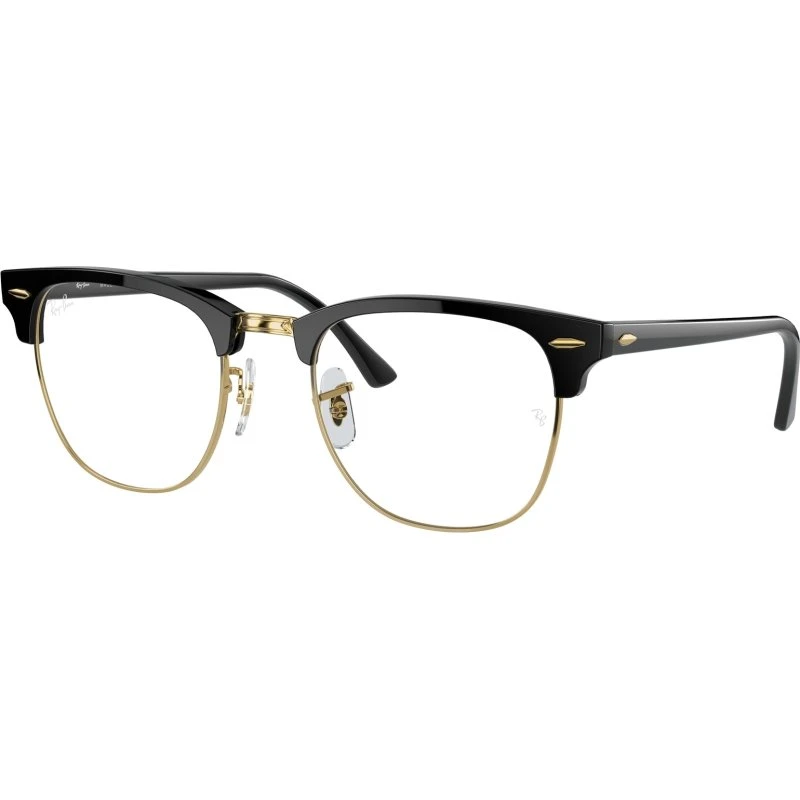 Ray-Ban Clubmaster RB3016 Lunettes de Soleil Unisexe Noir Transparent