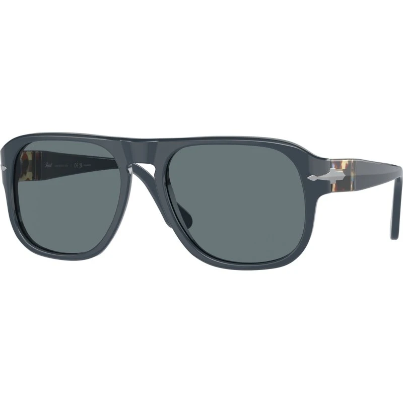 Persol Jean Po 3310s Lunettes de Soleil Carrées Bleues Polarisées