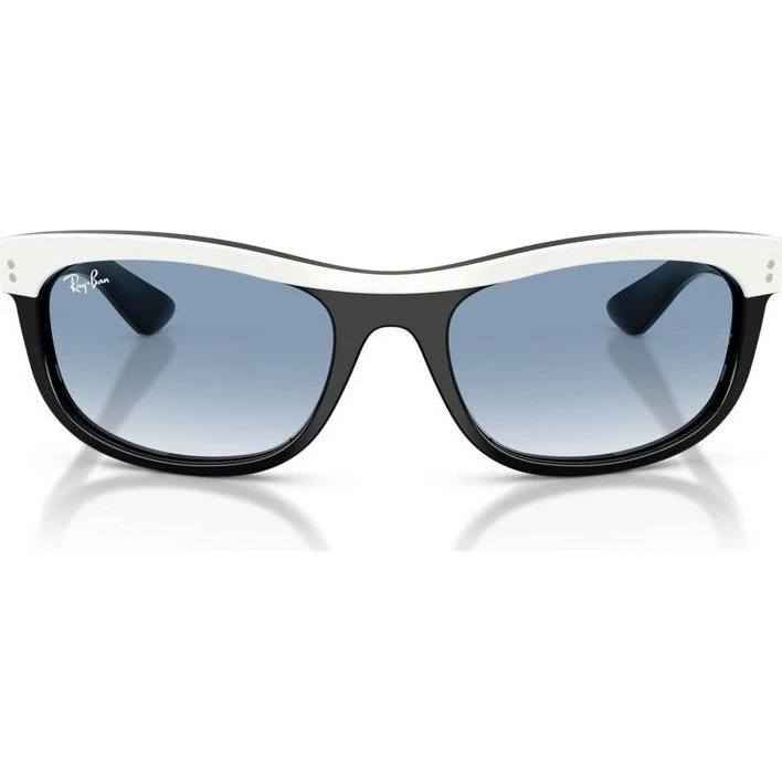 Ray-Ban Balorama RB2489 Lunettes de Soleil Carrées Blanches et Bleues