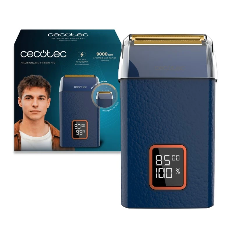 Cecotec PrecisionCare X-Trimm Pro Titane 3 vitesses LED bleu