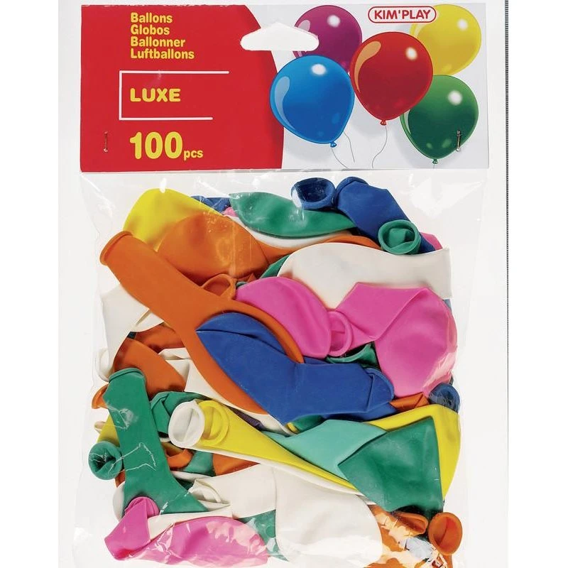 Kim Play - 100 Ballons à Gonfler Assortis (COU219)