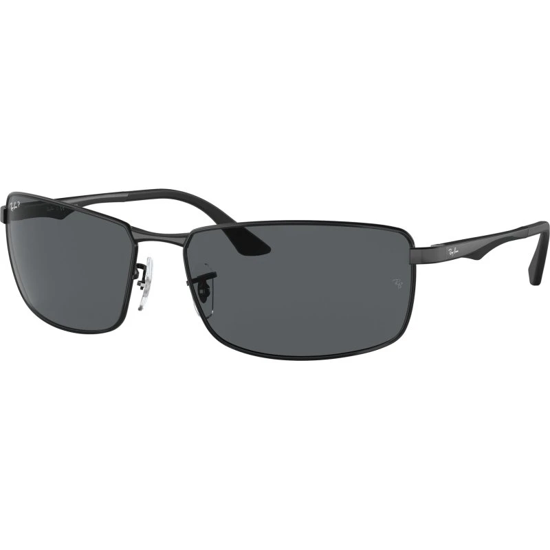 Ray-Ban RB 3498 Lunettes de Soleil Polarisées Géométriques Noir/Gris