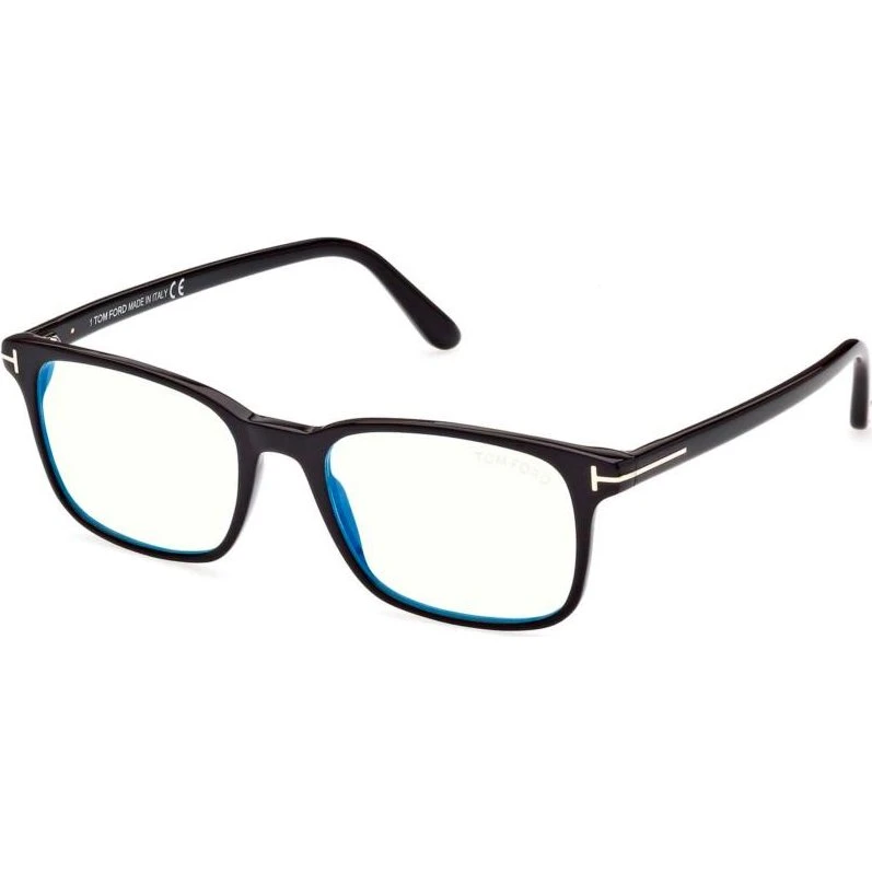 Tom Ford FT 5831-B Blue Block Lunettes de Vue Homme Noir Géométrique