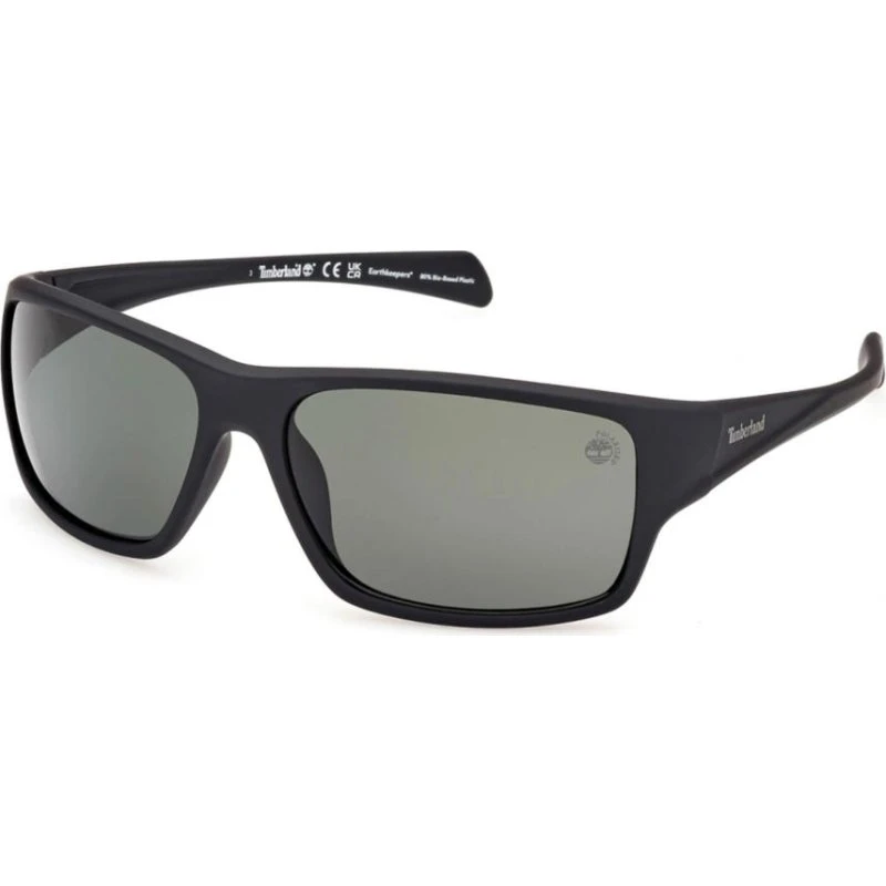 Timberland TB00017 Lunettes de Soleil Homme Polarisées Noires et Vertes