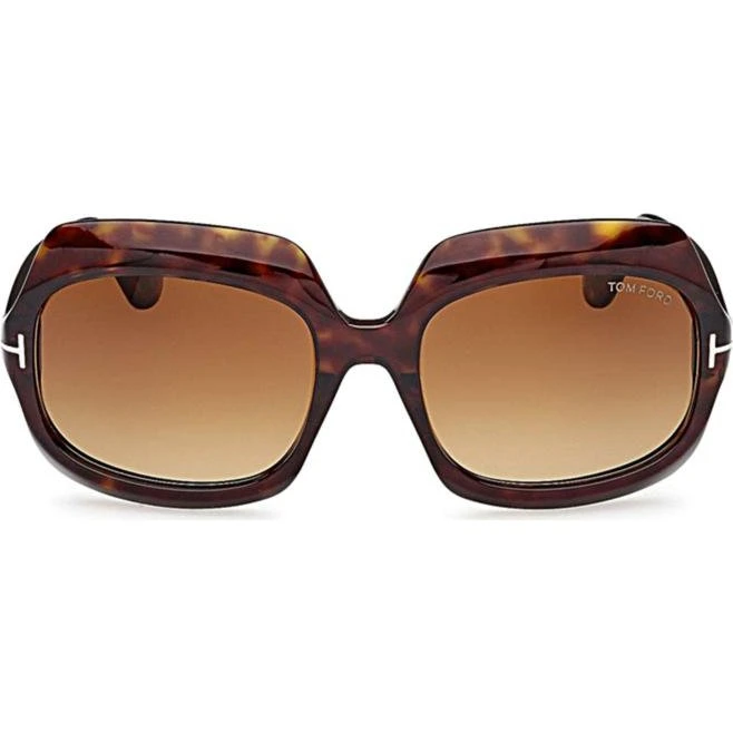 Tom Ford FT1155 REN Lunettes de Soleil Carrées Havana