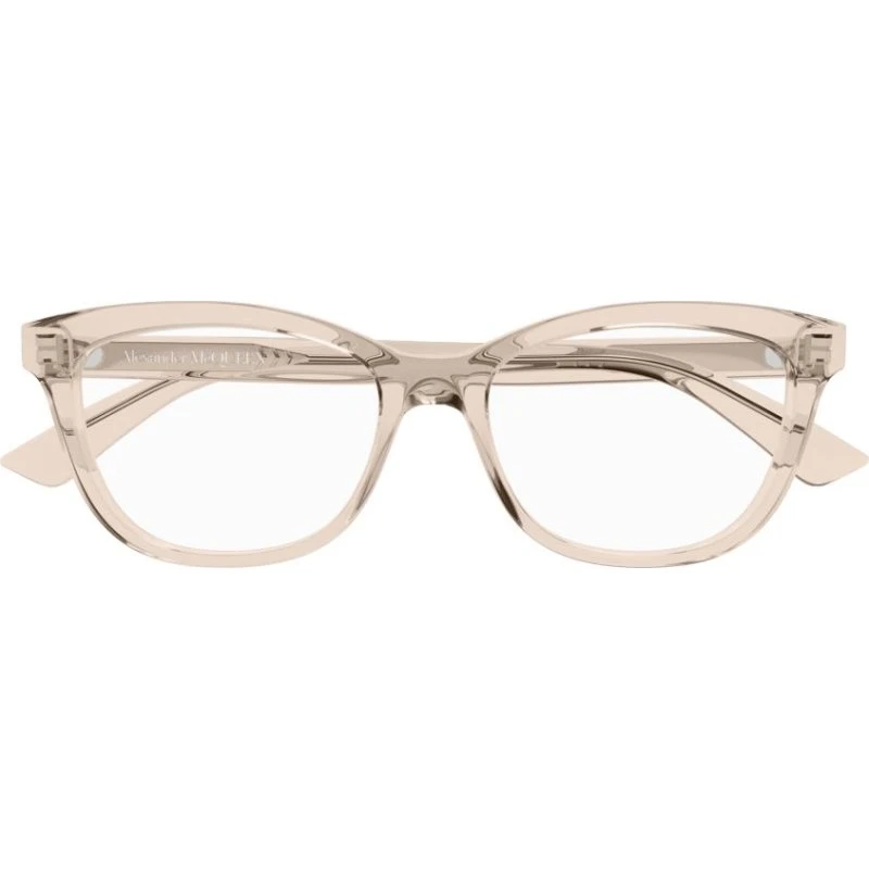 Alexander McQueen AM0461O Lunettes de Vue Carrées Rose 53mm