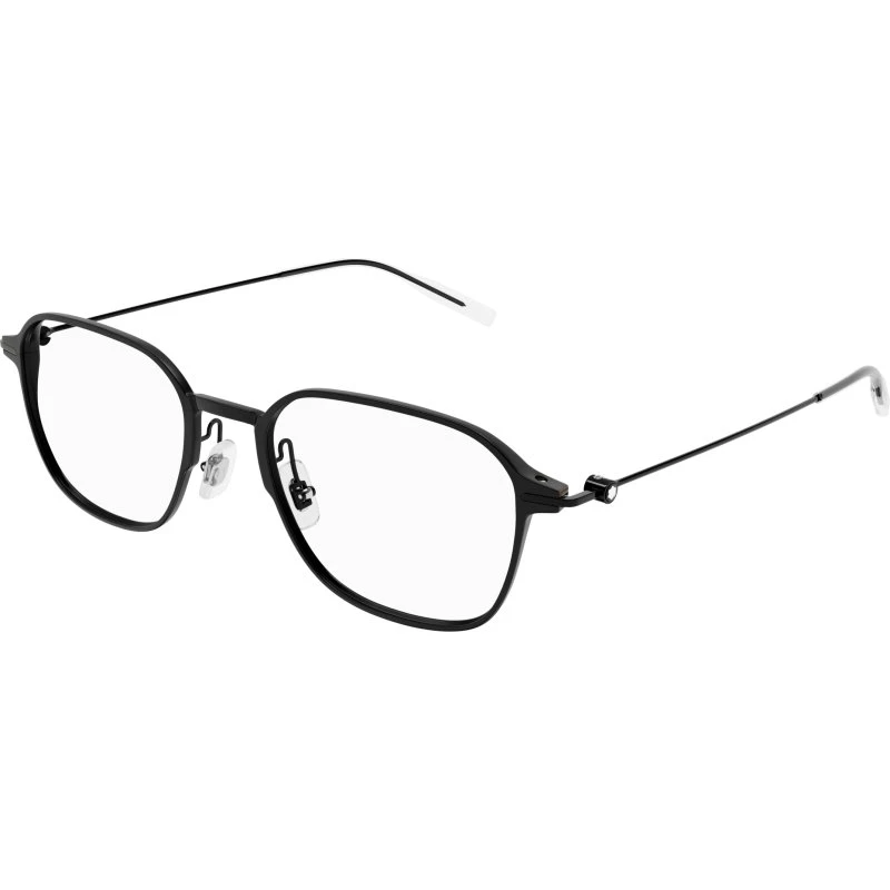 Montblanc MB0358O 002 Montures Optiques Carrées Noires Transparentes
