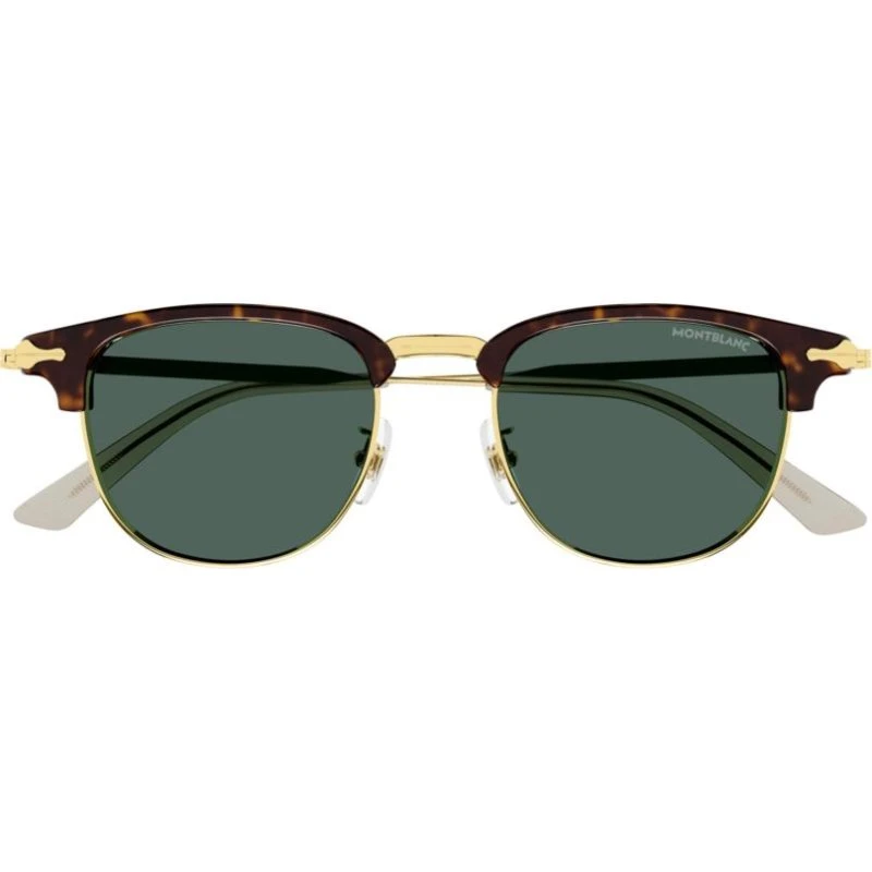 Montblanc MB0364S Lunettes de Soleil Pantos Dorées et Grises 49mm