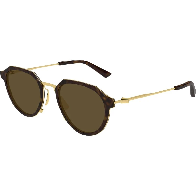 Bottega Veneta BV1331S 002 Lunettes de Soleil Rondes en Acétate