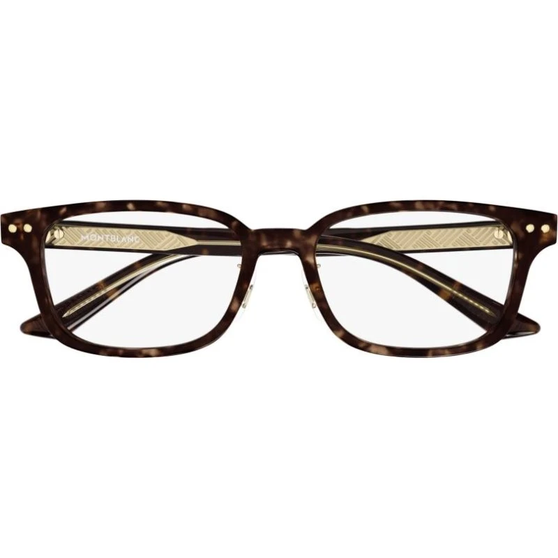 Montblanc MB0379OJ Lunettes de Vue Homme Rectangulaires Havane