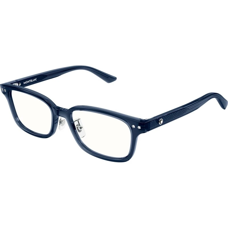 Montblanc MB0379OJ 003 - Lunettes de vue carrées bleu transparent