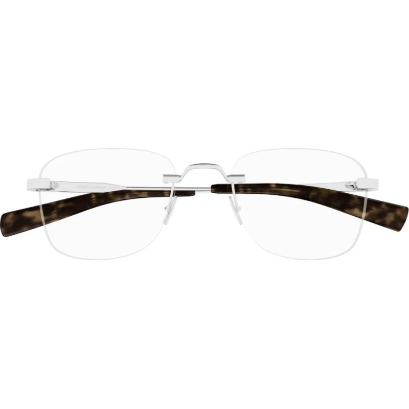 Saint Laurent SL 744 Lunettes de Vue Carrées Argentées 53mm