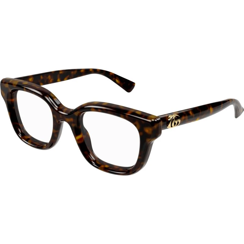 Gucci GG1831O 006 Lunettes Optiques Carrées Havane Transparent