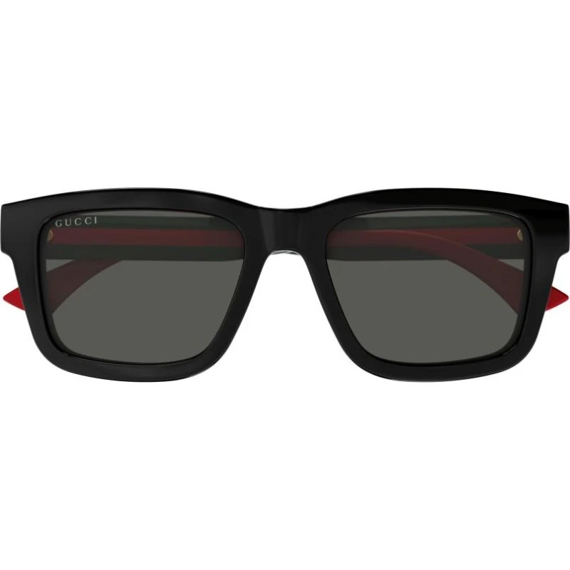 Gucci GG1869S Lunettes de Soleil Homme Carrées Noires et Grises