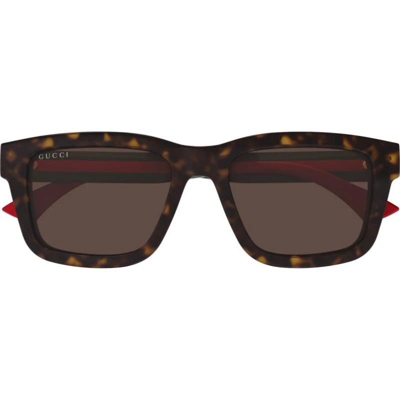 Gucci GG1869S Lunettes de Soleil Homme Carrées Havana Marron