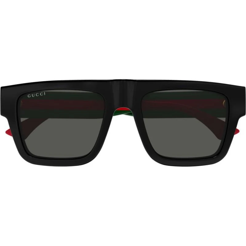 Gucci GG1868S Lunettes de Soleil Homme Carrées Noires et Grises