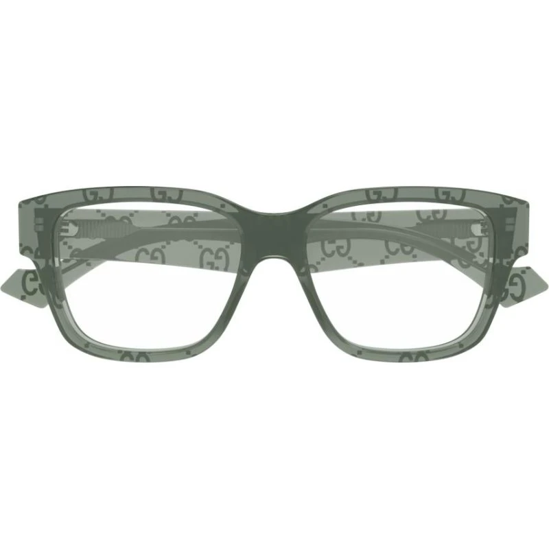 Gucci GG1428O Lunettes de Vue Homme Carrées Vert 55mm