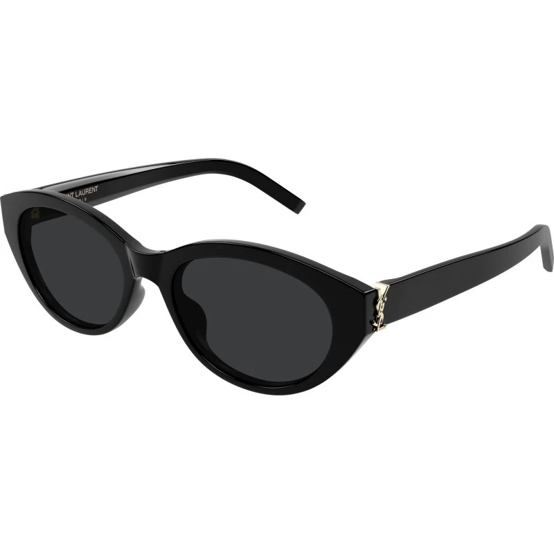 Saint Laurent SL M148 001 Lunettes de Soleil Rondes en Acétate Noir