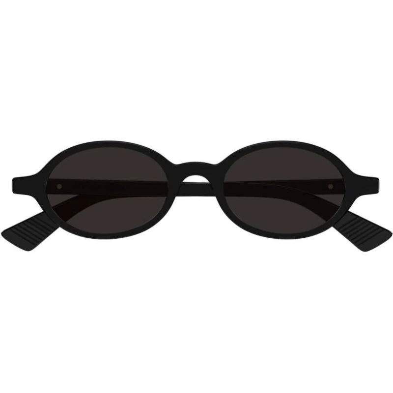 Bottega Veneta BV1388S Lunettes de Soleil Rondes Noires et Grises