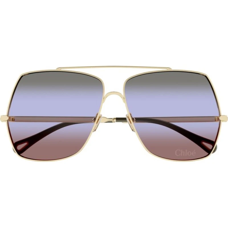 Chloé Aly CH0278S Lunettes de Soleil Oversize Dorées