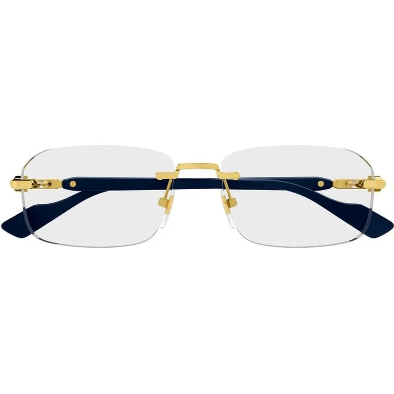 Gucci GG1221O Lunettes de Vue Homme Carrées Bleues 56mm