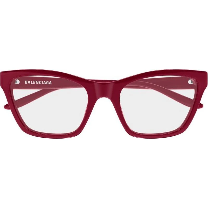 Balenciaga BB0440O Lunettes de Vue Femme Œil de Chat Rouge 56mm
