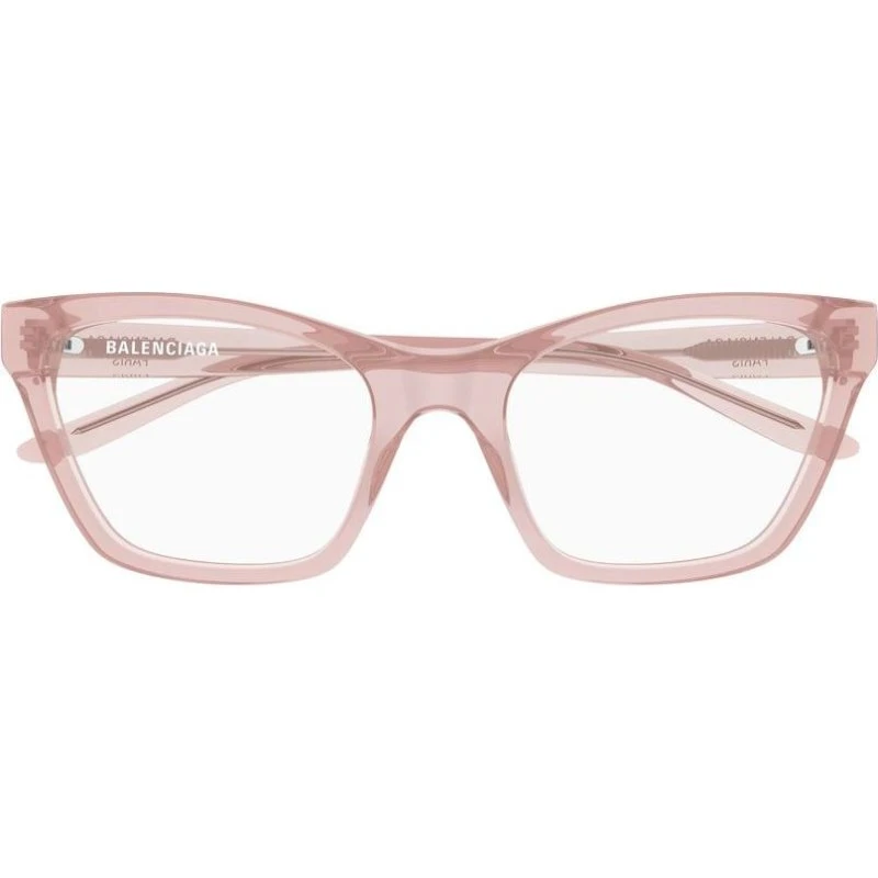 Balenciaga BB0440O Lunettes de Vue Oeil de Chat Rose Transparent