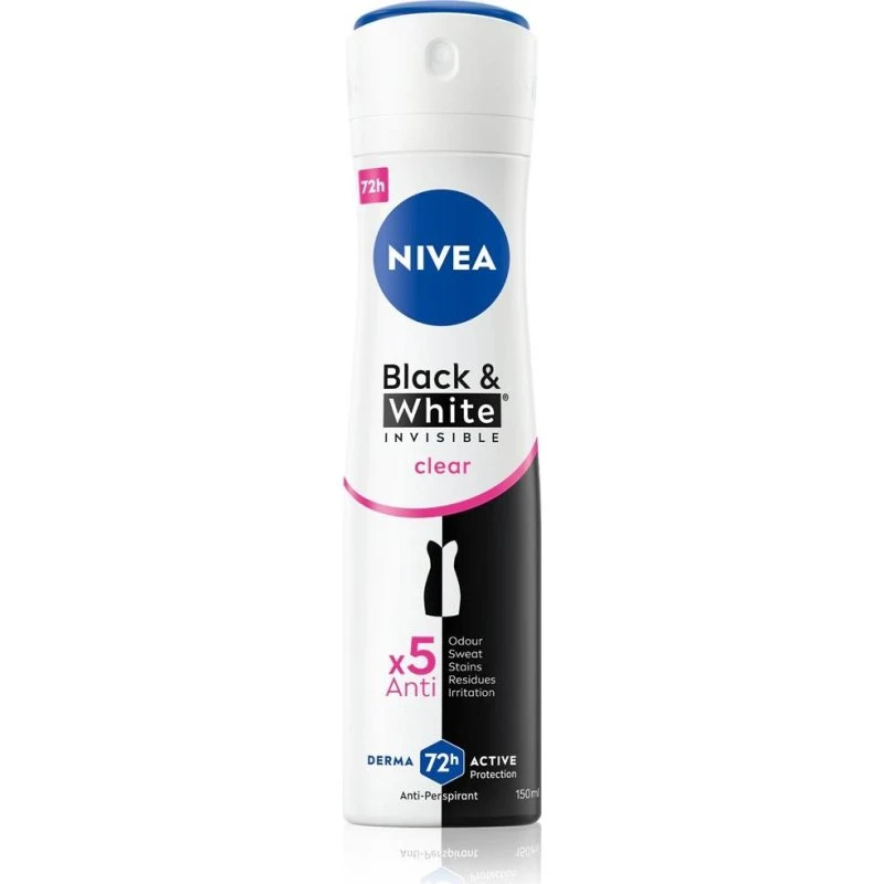 NIVEA Deo Spray Invisible 150 ml Noir & Blanc