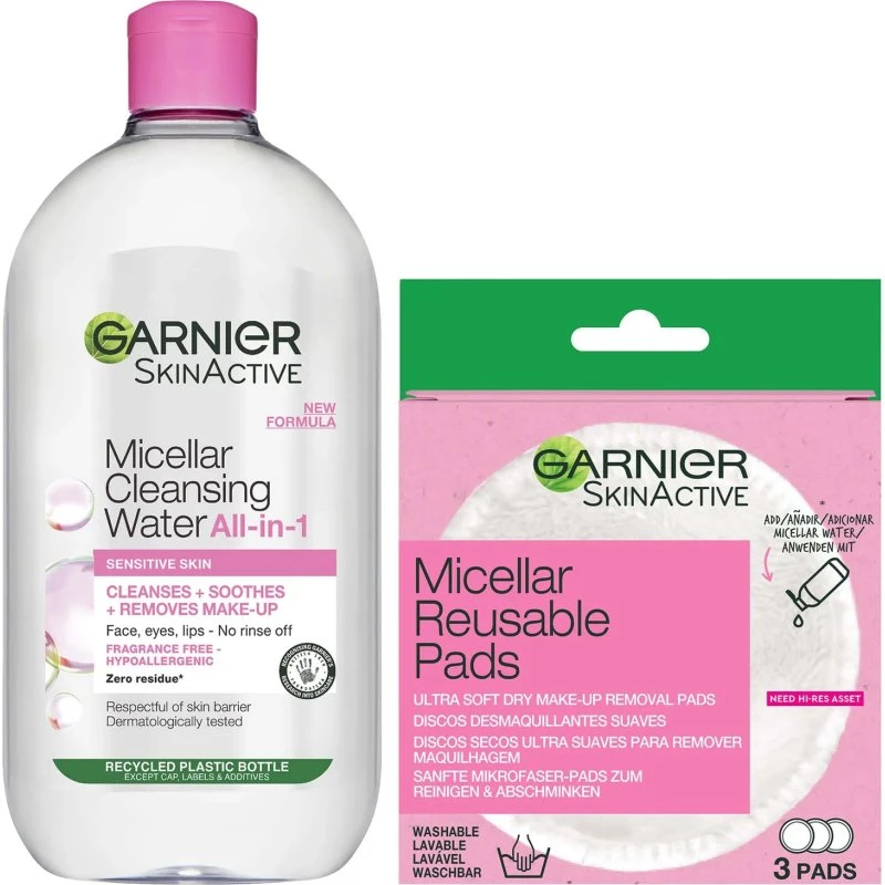 Garnier Eau Micellaire 700ml + Eco Pads