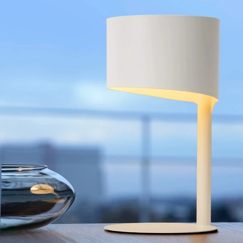 Lucide Lampe de chevet Knulle, métal blanc, design moderne