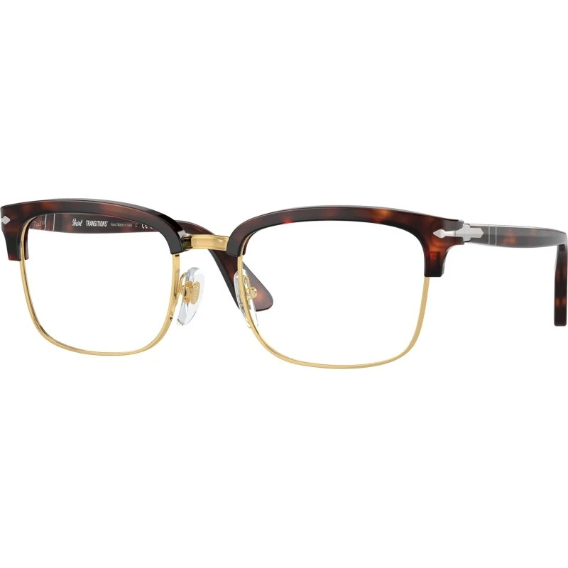 Persol PO3327S Lunettes de Soleil Carrées Écailles Vertes Photochromatiques