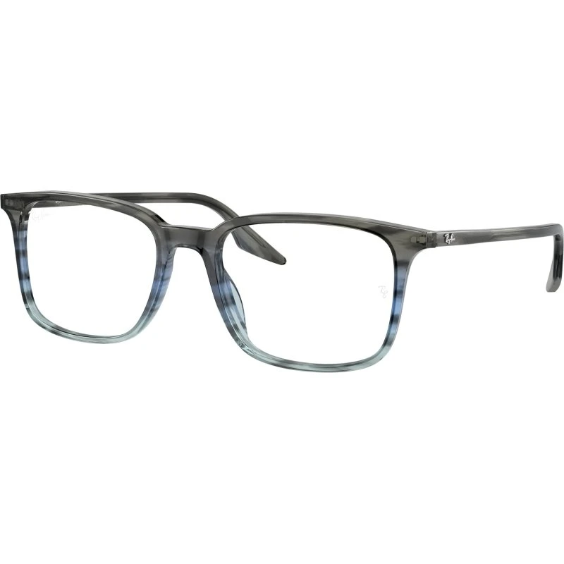Ray-Ban RX5421 8254 Montures Optiques Carrées en Acétate Bleu Transparent