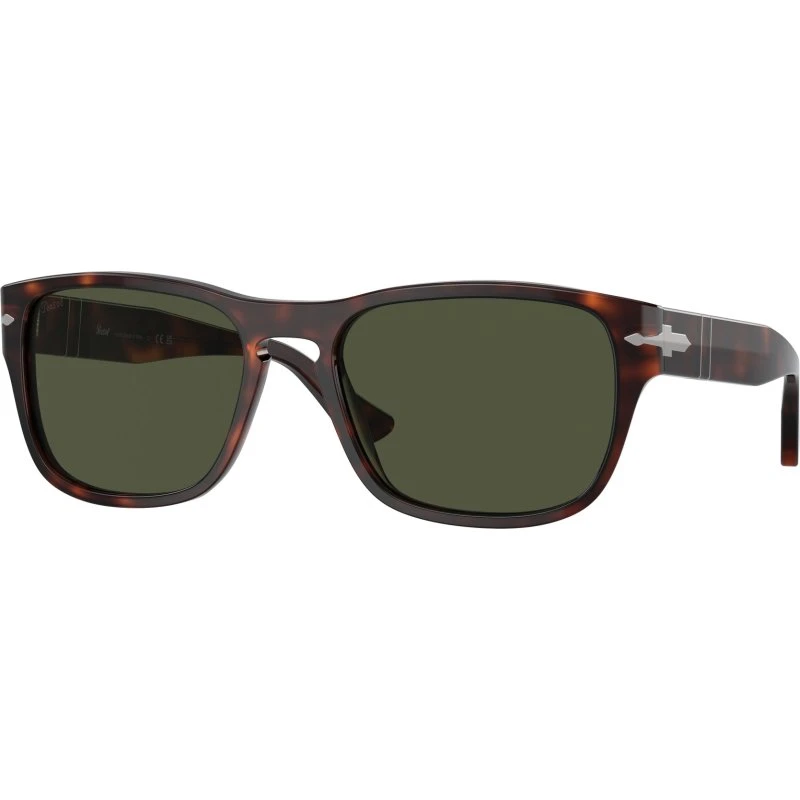 Persol PO3341S 24/31 Lunettes de Soleil Acétate Tortue et Vert