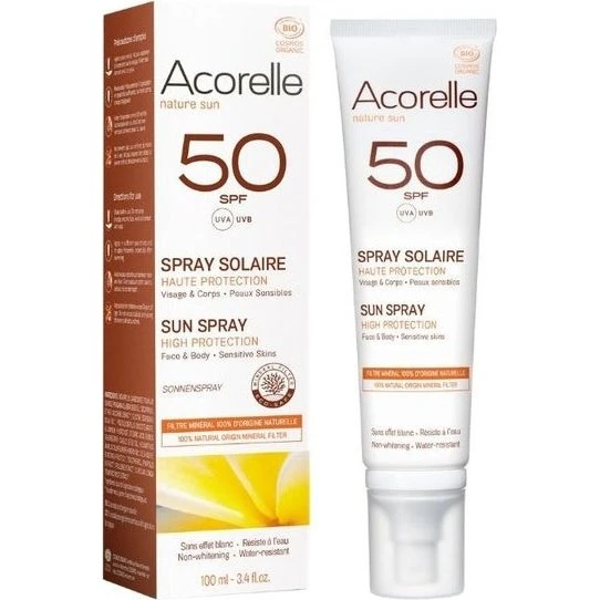 Acorelle Spray Solaire SPF50 Bio