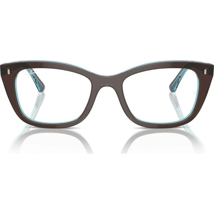 Ray-Ban RX 5433 Lunettes de Vue Carrées Marron Unisexe 50mm