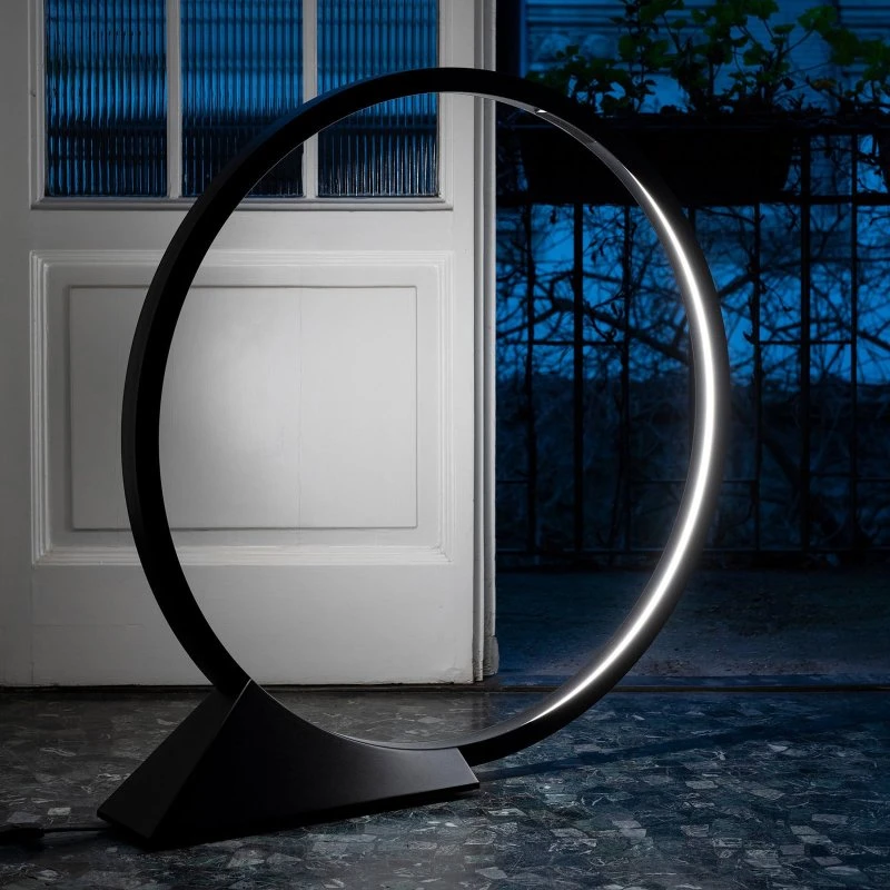 Artemide O Lampadaire Extérieur Noir - Design Minimaliste