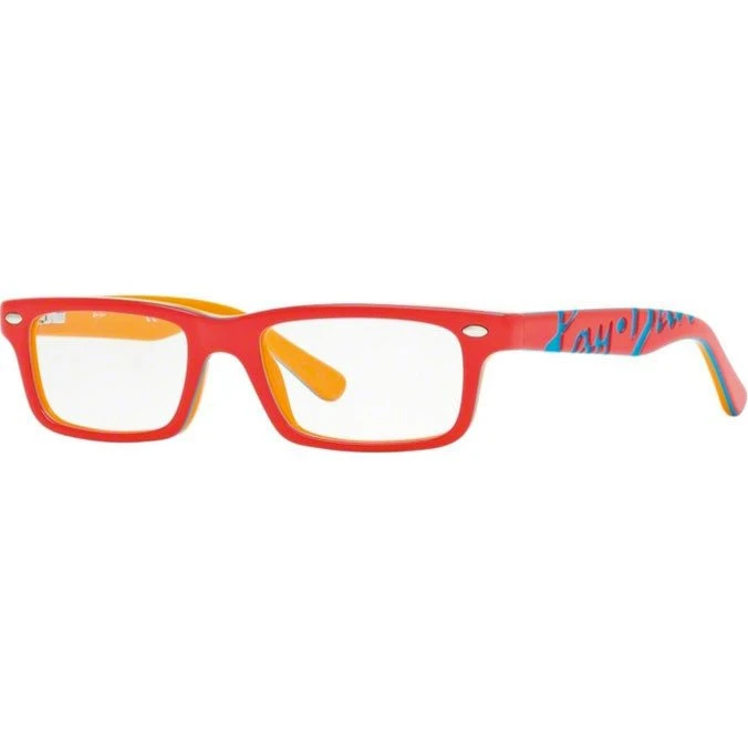 Ray-Ban RY1535 3599 : Lunettes Optiques Carrées Orange pour Enfant