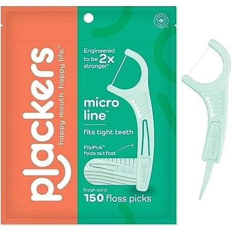 Plackers Micro Mint Floss Picks 150