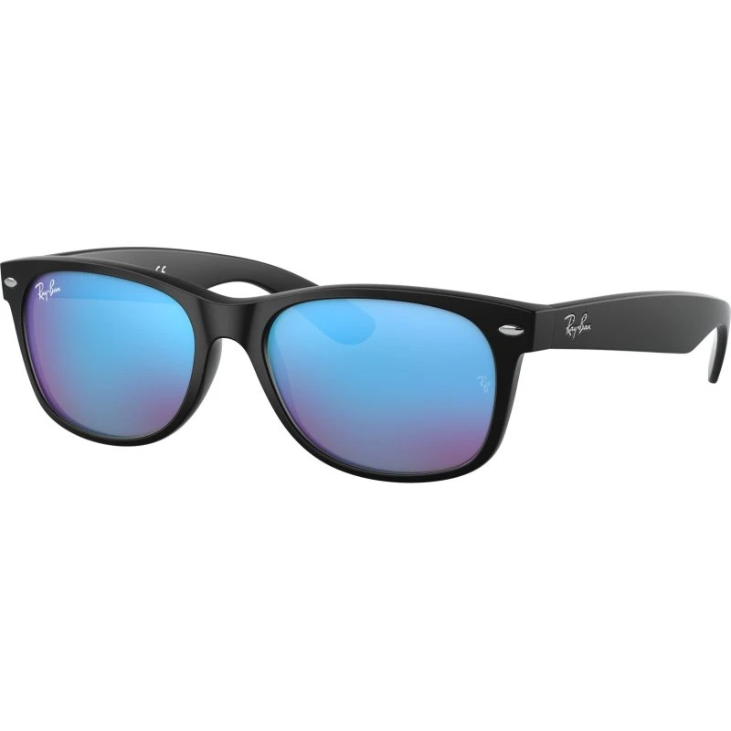 Ray-Ban RB2132 New Wayfarer Lunettes de Soleil Miroir Bleu/Noir