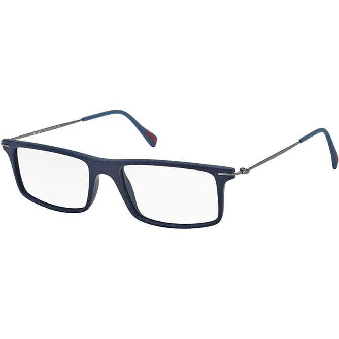 Prada Linea Rossa PS 03EV RED FEATHER Montures Optiques Carrées Bleues