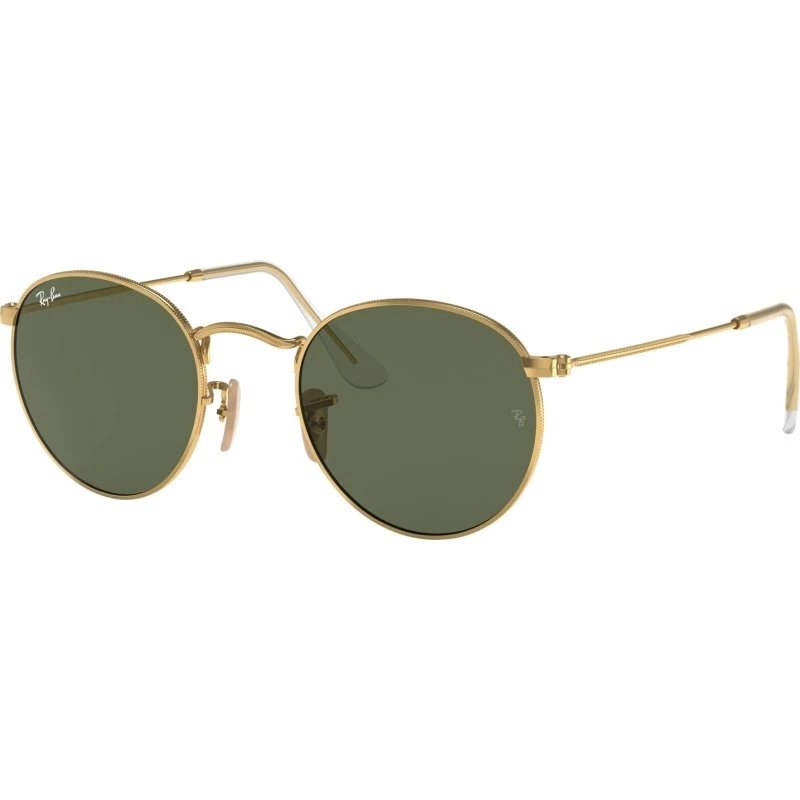 Ray-Ban RB3447N Round Metal 001 - Lunettes de soleil Or et Verres G15
