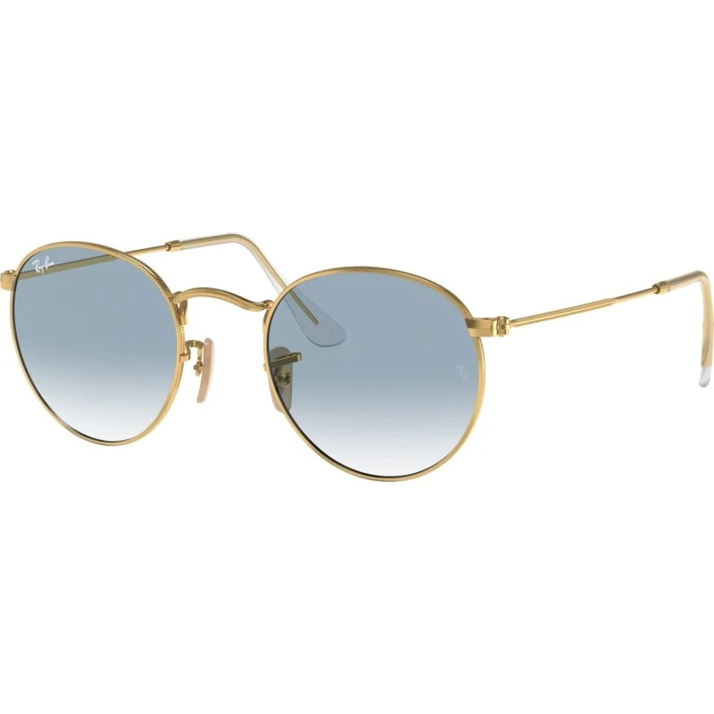 Ray-Ban RB3447N Round Metal Lunettes de Soleil Homme Or/Bleu