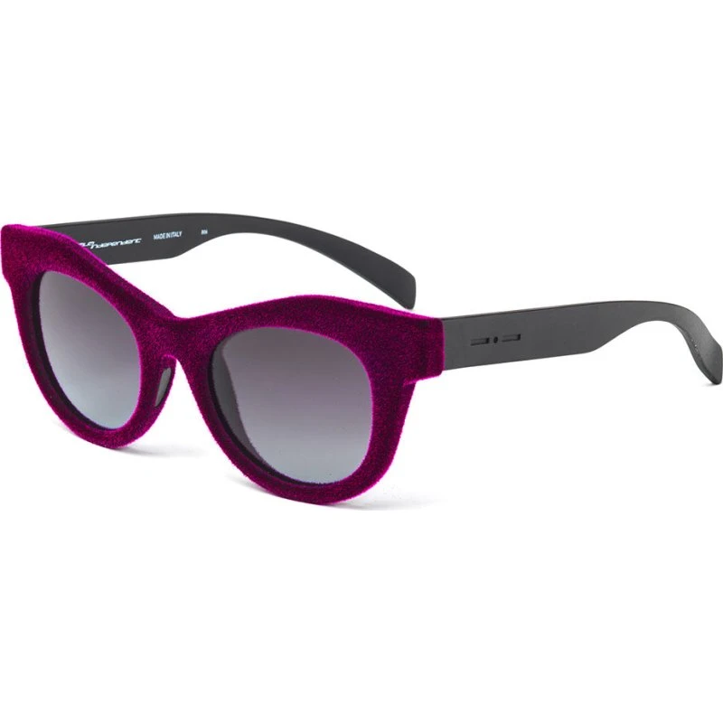 Italia Independent 0096V Lunettes de Soleil Cat Eye Violet et Gris