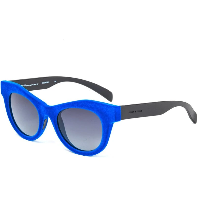 Italia Independent 0096V - Lunettes de soleil Cat Eye Bleu et Gris