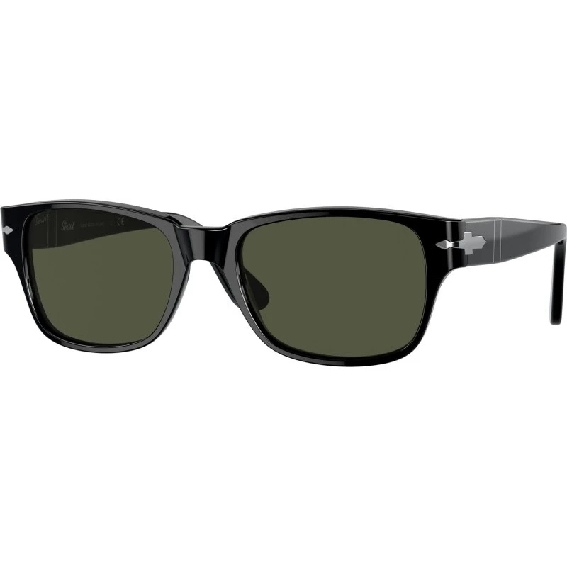 Persol Homme PO3288S 95/31 Lunettes de Soleil Carrées Noir et Vert