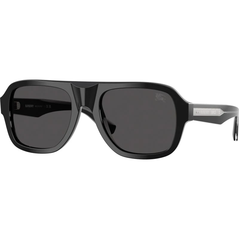 Burberry Homme BE4478 Lunettes de Soleil Pilote Noir et Gris