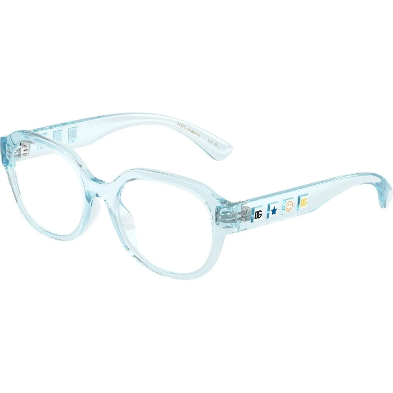 Dolce & Gabbana Enfant DX5004U 3346 - Montures Optiques Rondes Bleues