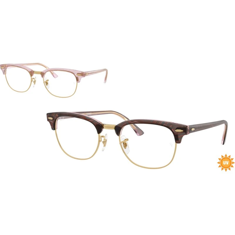 Ray-Ban RX5154 Clubmaster Montures Optiques Acétate Violet Transparent